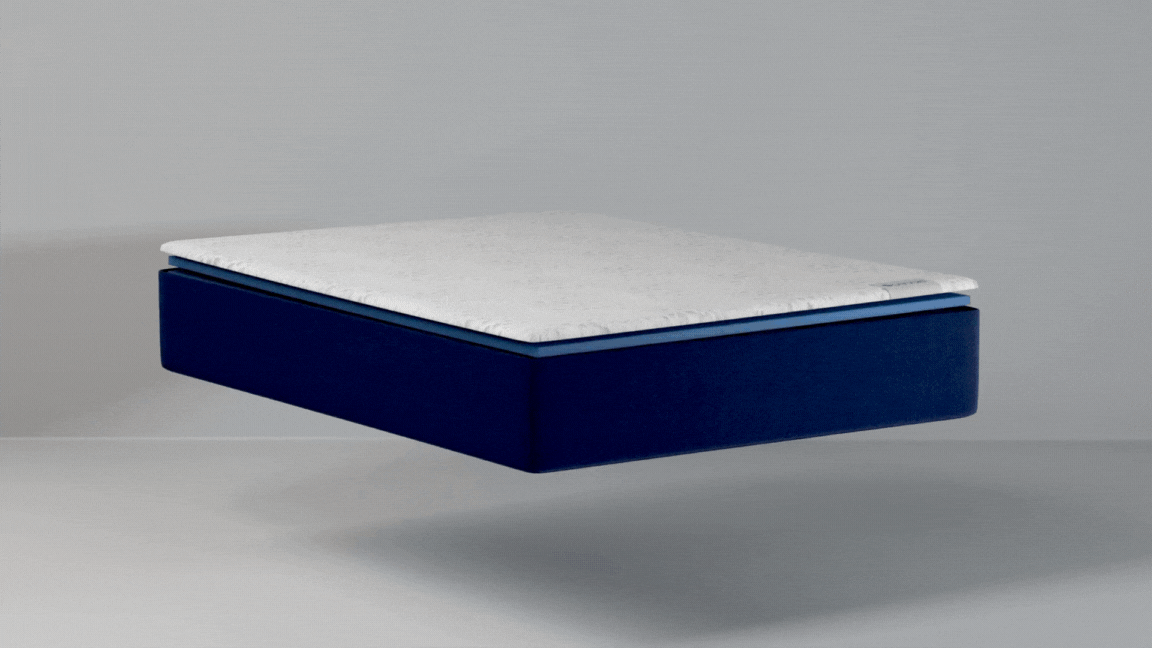 Detail shot of Pebble Sleep signature contour-cut core technology for enhanced breathability