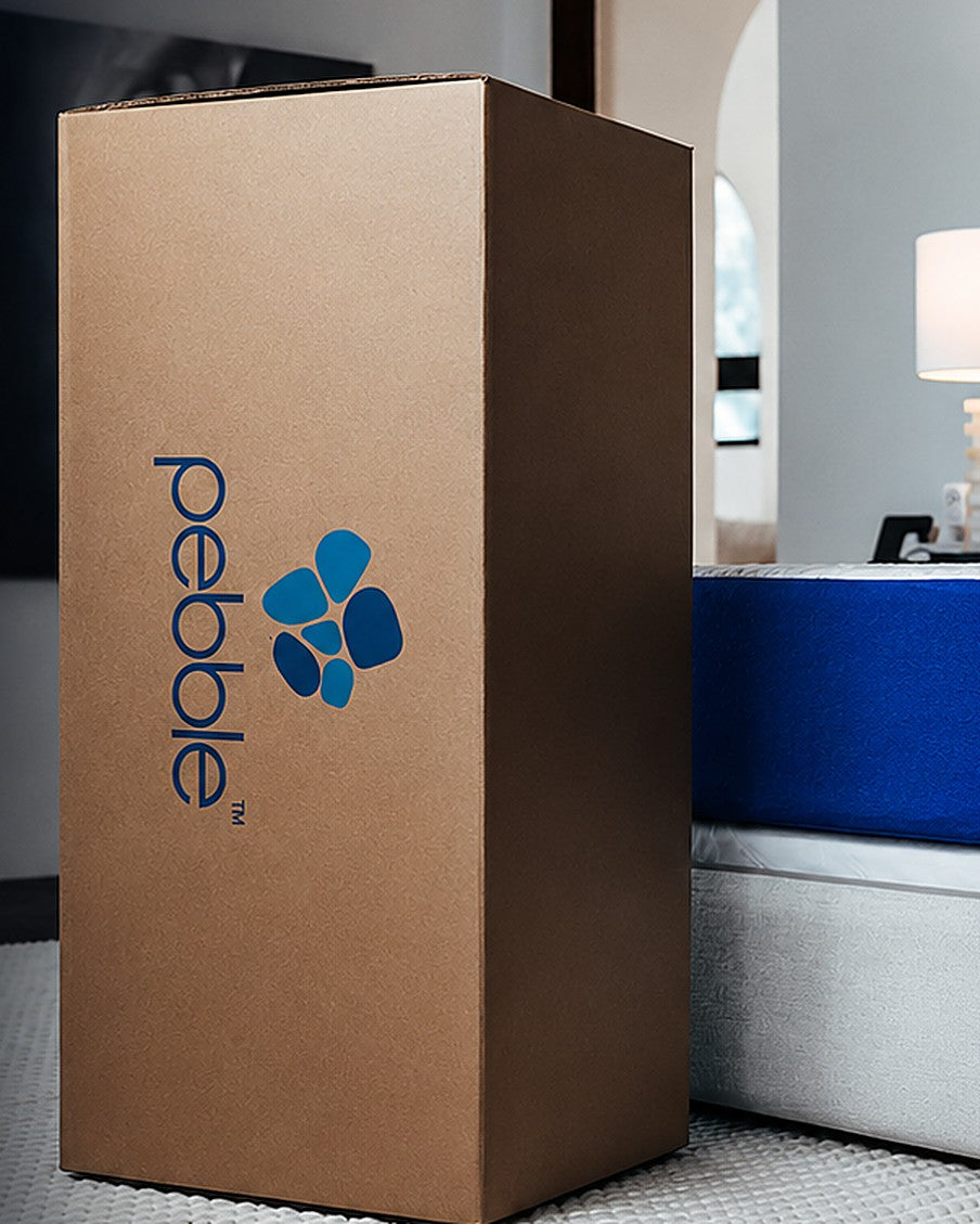Pebble mattress delivered in a Pebble box